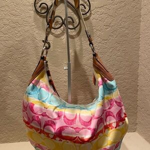 Coach Hampton Watercolor Lg Shoulder bag (Y2K)